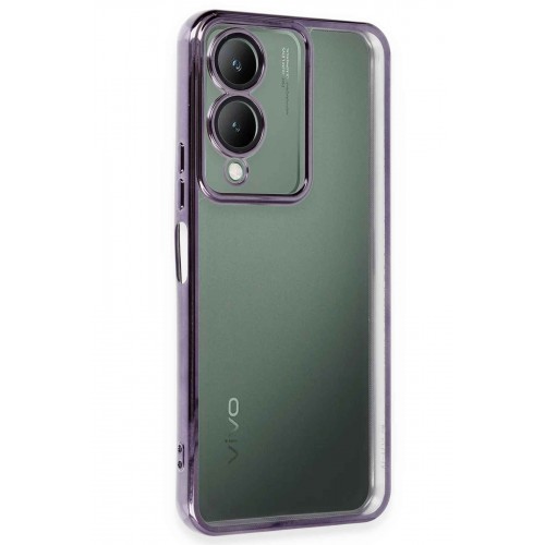 Newface Vivo Y17S Kılıf Razer Lensli Silikon - Mor Newface Vivo Y17S Kılıf Razer Lensli Silikon - Mor