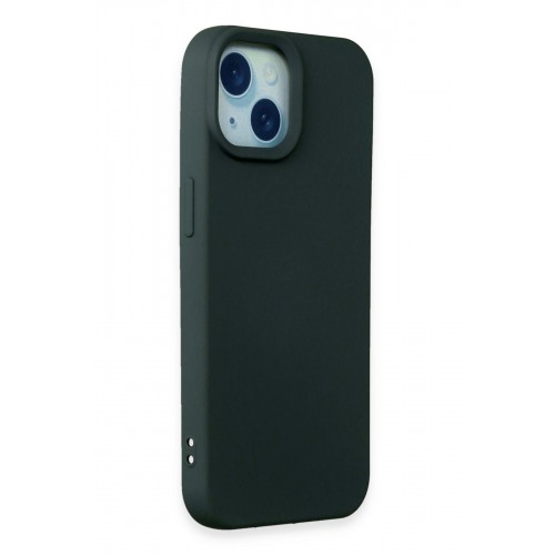 Newface iPhone 15 Kılıf Nano içi Kadife Silikon - Koyu Yeşil Newface iPhone 15 Kılıf Nano içi Kadife Silikon - Koyu Yeşil