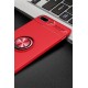 Newface iPhone 7 Plus Kılıf Range Yüzüklü Silikon - Kırmızı
