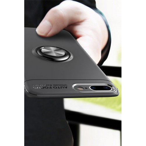 Newface iPhone 8 Plus Kılıf Range Yüzüklü Silikon - Kırmızı Newface iPhone 8 Plus Kılıf Range Yüzüklü Silikon - Kırmızı