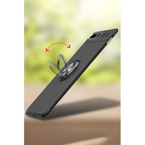 Newface iPhone 8 Plus Kılıf Range Yüzüklü Silikon - Kırmızı Newface iPhone 8 Plus Kılıf Range Yüzüklü Silikon - Kırmızı