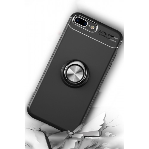 Newface iPhone 8 Plus Kılıf Range Yüzüklü Silikon - Kırmızı Newface iPhone 8 Plus Kılıf Range Yüzüklü Silikon - Kırmızı