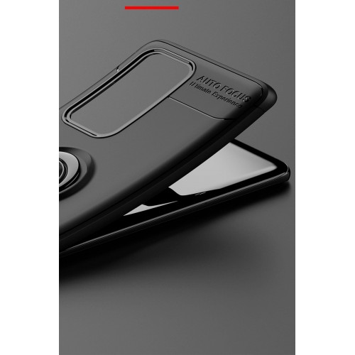 Newface Huawei P40 Pro Kılıf Range Yüzüklü Silikon - Siyah-Mavi Newface Huawei P40 Pro Kılıf Range Yüzüklü Silikon - Siyah-Mavi