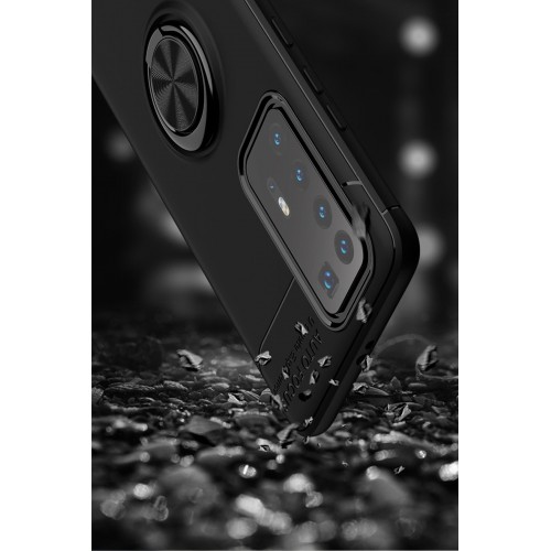 Newface Huawei P40 Pro Kılıf Range Yüzüklü Silikon - Siyah-Mavi Newface Huawei P40 Pro Kılıf Range Yüzüklü Silikon - Siyah-Mavi
