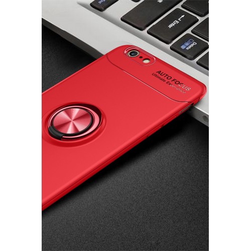 Newface iPhone 6 Kılıf Range Yüzüklü Silikon - Kırmızı Newface iPhone 6 Kılıf Range Yüzüklü Silikon - Kırmızı