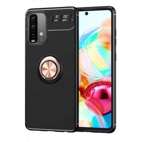 Newface Xiaomi Pocophone M3 Kılıf Range Yüzüklü Silikon - Siyah-Gold Newface Xiaomi Pocophone M3 Kılıf Range Yüzüklü Silikon - Siyah-Gold
