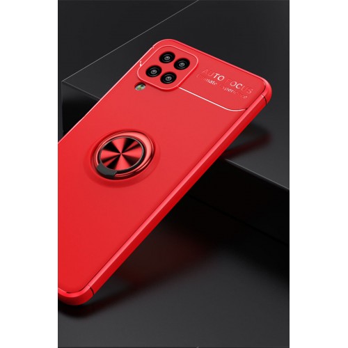 Newface Samsung Galaxy M12 Kılıf Range Yüzüklü Silikon - Kırmızı Newface Samsung Galaxy M12 Kılıf Range Yüzüklü Silikon - Kırmızı
