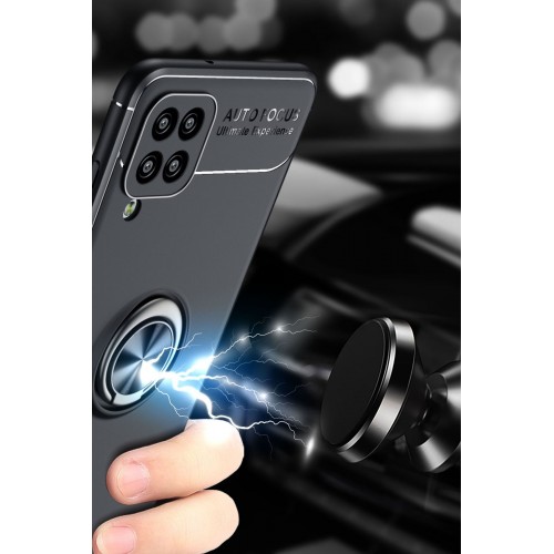 Newface Samsung Galaxy M12 Kılıf Range Yüzüklü Silikon - Kırmızı Newface Samsung Galaxy M12 Kılıf Range Yüzüklü Silikon - Kırmızı