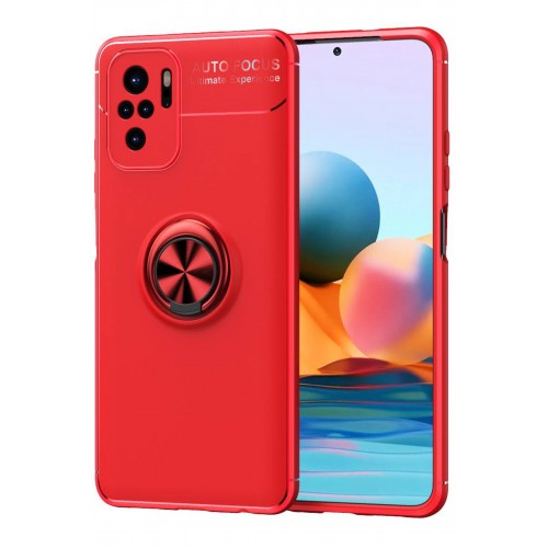 Newface Xiaomi Poco M5s Kılıf Range Yüzüklü Silikon - Kırmızı