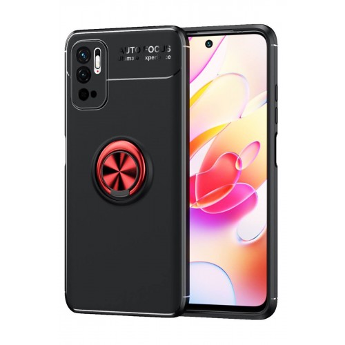 Newface Xiaomi Redmi Note 11 SE Kılıf Range Yüzüklü Silikon - Siyah-Kırmızı Newface Xiaomi Redmi Note 11 SE Kılıf Range Yüzüklü Silikon - Siyah-Kırmızı