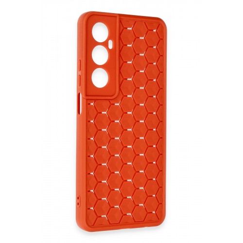 Newface Realme C65 Kılıf Petek Silikon Kapak - Kırmızı Newface Realme C65 Kılıf Petek Silikon Kapak - Kırmızı