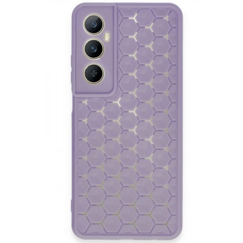 Newface Realme C65 Kılıf Petek Silikon Kapak - Lila Newface Realme C65 Kılıf Petek Silikon Kapak - Lila
