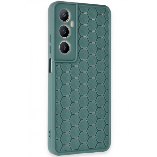 Newface Realme C65 Kılıf Petek Silikon Kapak - Koyu Yeşil Newface Realme C65 Kılıf Petek Silikon Kapak - Koyu Yeşil