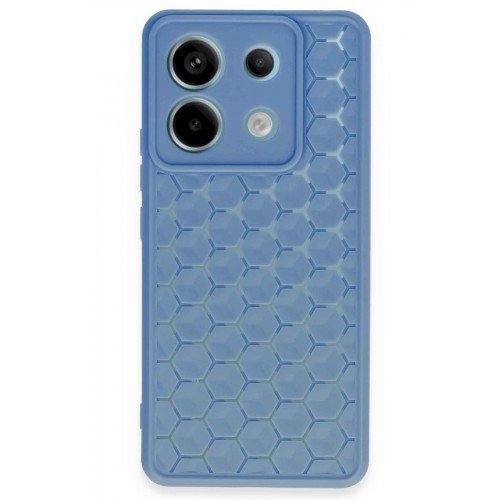 Newface Xiaomi Poco X6 Kılıf Petek Silikon Kapak - Mavi Newface Xiaomi Poco X6 Kılıf Petek Silikon Kapak - Mavi