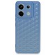 Newface Xiaomi Poco X6 Kılıf Petek Silikon Kapak - Mavi Newface Xiaomi Poco X6 Kılıf Petek Silikon Kapak - Mavi