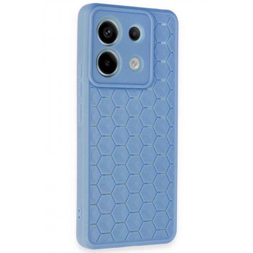 Newface Xiaomi Poco X6 Kılıf Petek Silikon Kapak - Mavi Newface Xiaomi Poco X6 Kılıf Petek Silikon Kapak - Mavi
