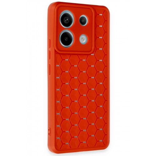 Newface Xiaomi Poco X6 Kılıf Petek Silikon Kapak - Kırmızı Newface Xiaomi Poco X6 Kılıf Petek Silikon Kapak - Kırmızı