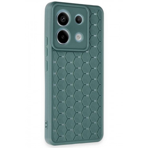 Newface Xiaomi Poco X6 Kılıf Petek Silikon Kapak - Koyu Yeşil Newface Xiaomi Poco X6 Kılıf Petek Silikon Kapak - Koyu Yeşil