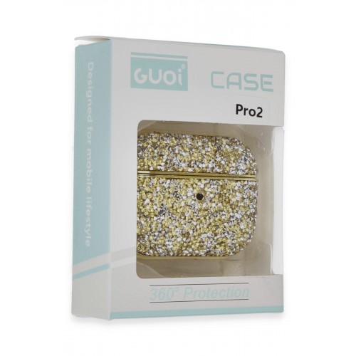 NEWFACE ARPODS PRO 2 (2.NESIL) LUZ TAŞLI KILIF - GOLD NEWFACE ARPODS PRO 2 (2.NESIL) LUZ TAŞLI KILIF - GOLD