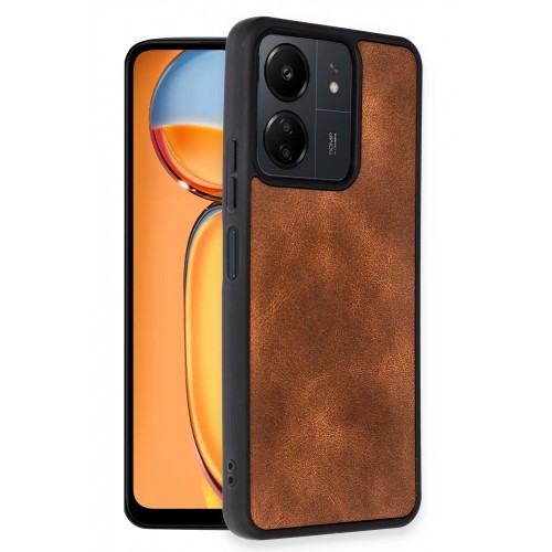 Newface Xiaomi Poco C65 Kılıf Aras Deri Kapak - Taba Newface Xiaomi Poco C65 Kılıf Aras Deri Kapak - Taba