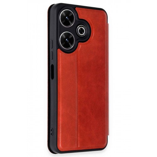 Newface Xiaomi Redmi 13 Kılıf Flip Cover - Kırmızı Newface Xiaomi Redmi 13 Kılıf Flip Cover - Kırmızı