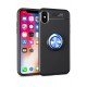 Newface iPhone XS Max Kılıf Range Yüzüklü Silikon - Siyah-Mavi