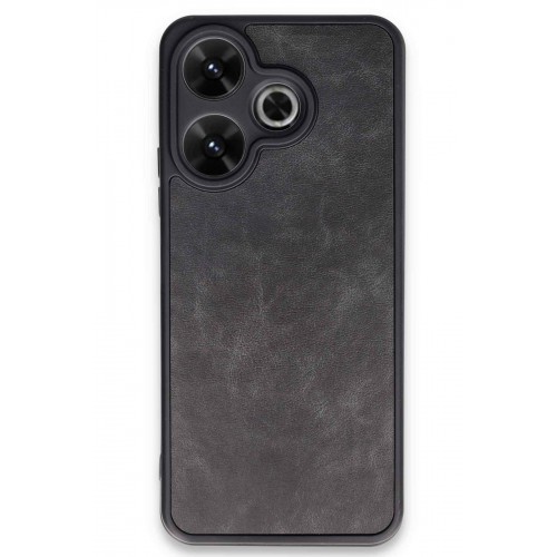 Newface Xiaomi Redmi 13 Kılıf Aras Deri Kapak - Siyah