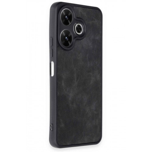 Newface Xiaomi Redmi 13 Kılıf Aras Deri Kapak - Siyah Newface Xiaomi Redmi 13 Kılıf Aras Deri Kapak - Siyah
