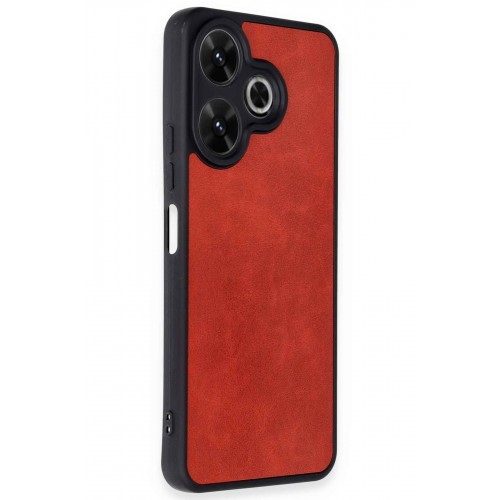 Newface Xiaomi Redmi 13 Kılıf Aras Deri Kapak - Kırmızı Newface Xiaomi Redmi 13 Kılıf Aras Deri Kapak - Kırmızı