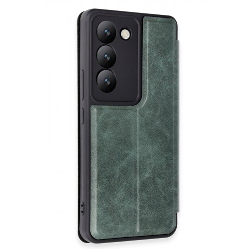 Newface Vivo V30 Lite 4G Kılıf Flip Cover - Koyu Yeşil Newface Vivo V30 Lite 4G Kılıf Flip Cover - Koyu Yeşil