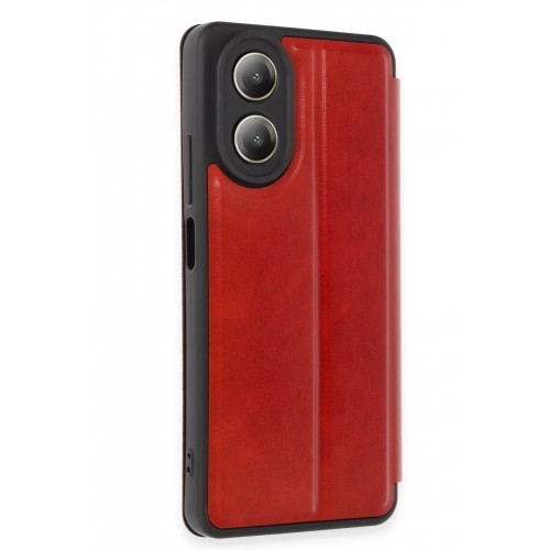 Newface Oppo A38 Kılıf Flip Cover - Kırmızı Newface Oppo A38 Kılıf Flip Cover - Kırmızı