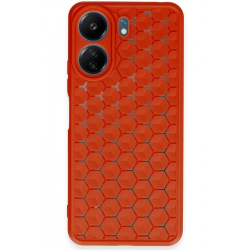 Newface Xiaomi Redmi 13C Kılıf Petek Silikon Kapak - Kırmızı Newface Xiaomi Redmi 13C Kılıf Petek Silikon Kapak - Kırmızı
