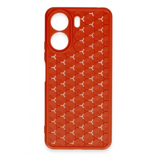 Newface Xiaomi Redmi 13C Kılıf Petek Silikon Kapak - Kırmızı Newface Xiaomi Redmi 13C Kılıf Petek Silikon Kapak - Kırmızı