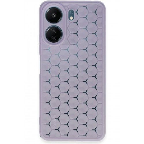 Newface Xiaomi Poco C65 Kılıf Petek Silikon Kapak - Lila Newface Xiaomi Poco C65 Kılıf Petek Silikon Kapak - Lila