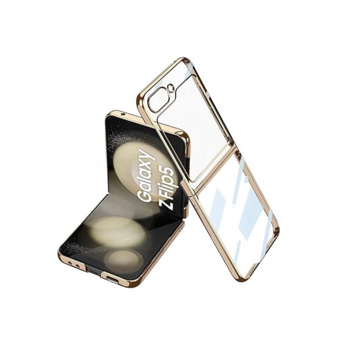 Newface Samsung Galaxy Z Flip 5 Kılıf Fold Element Kapak - Gold Newface Samsung Galaxy Z Flip 5 Kılıf Fold Element Kapak - Gold
