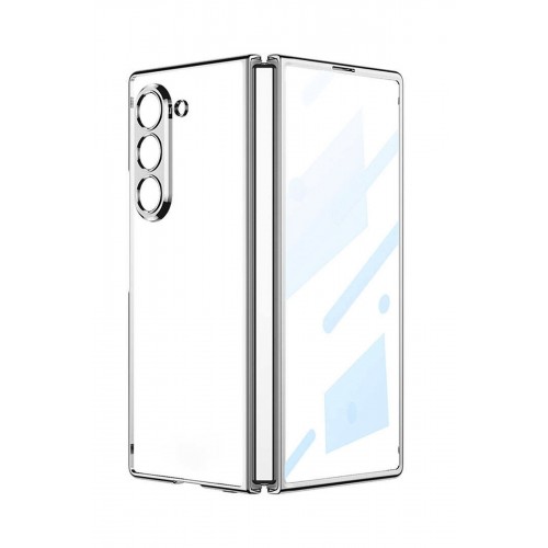 Newface Samsung Galaxy Z Fold 5 Kılıf Fold Element Kapak - Gümüş