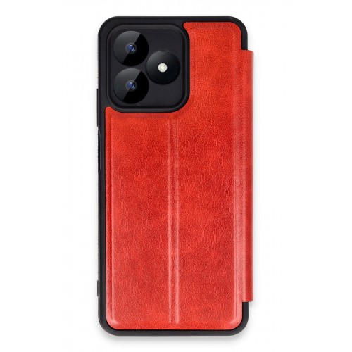 Newface Realme Note 50 4G Kılıf Flip Cover - Kırmızı