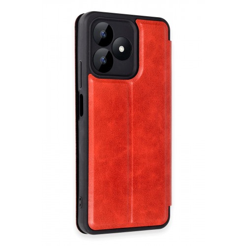 Newface Realme Note 50 4G Kılıf Flip Cover - Kırmızı Newface Realme Note 50 4G Kılıf Flip Cover - Kırmızı
