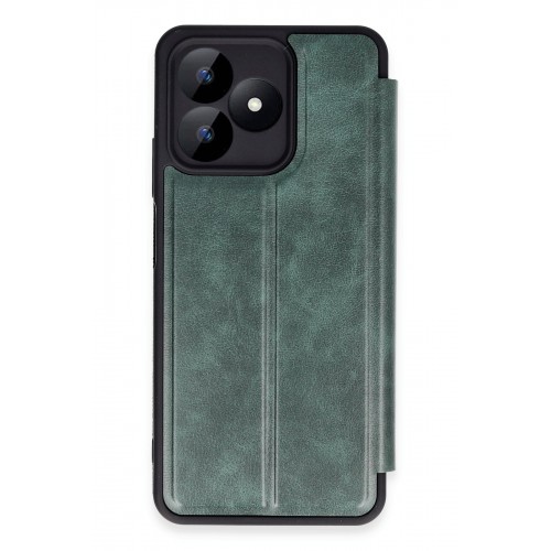 Newface Realme Note 50 4G Kılıf Flip Cover - Koyu Yeşil Newface Realme Note 50 4G Kılıf Flip Cover - Koyu Yeşil