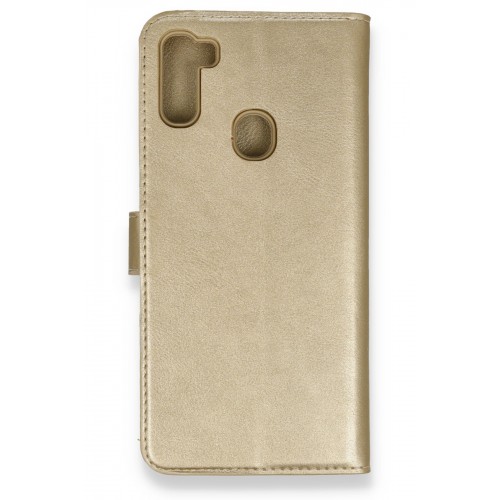Newface Samsung Galaxy A11 Kılıf Trend S Plus Kapaklı Kılıf - Gold Newface Samsung Galaxy A11 Kılıf Trend S Plus Kapaklı Kılıf - Gold