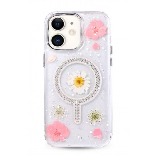 Newface iPhone 11 Flower Magsafe Kapak - Pembe Newface iPhone 11 Flower Magsafe Kapak - Pembe