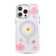 Newface iPhone 15 Pro Flower Magsafe Kapak - Pembe Newface iPhone 15 Pro Flower Magsafe Kapak - Pembe