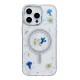 Newface iPhone 15 Pro Max Flower Magsafe Kapak - Mavi Newface iPhone 15 Pro Max Flower Magsafe Kapak - Mavi