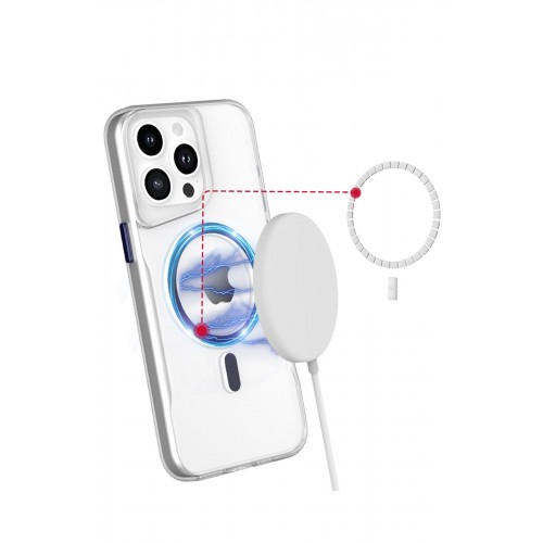 Newface iPhone 15 Pro Max Kılıf PC Poso Magsafe Kapak - Şeffaf Newface iPhone 15 Pro Max Kılıf PC Poso Magsafe Kapak - Şeffaf