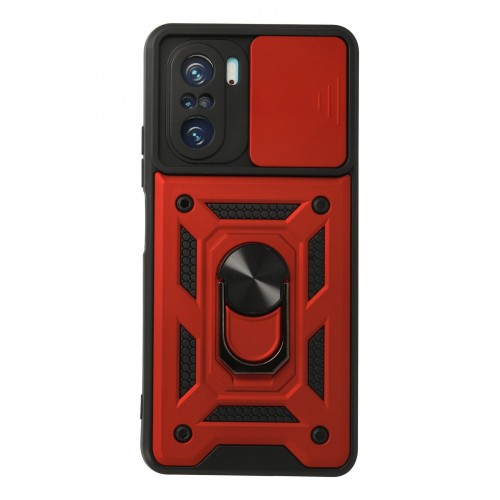Newface Xiaomi Redmi K40 Kılıf Pars Lens Yüzüklü Silikon - Kırmızı Newface Xiaomi Redmi K40 Kılıf Pars Lens Yüzüklü Silikon - Kırmızı
