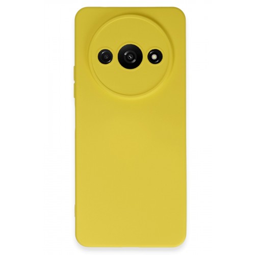 Newface Xiaomi Poco C61 Kılıf Nano içi Kadife Silikon - Sarı Newface Xiaomi Poco C61 Kılıf Nano içi Kadife Silikon - Sarı