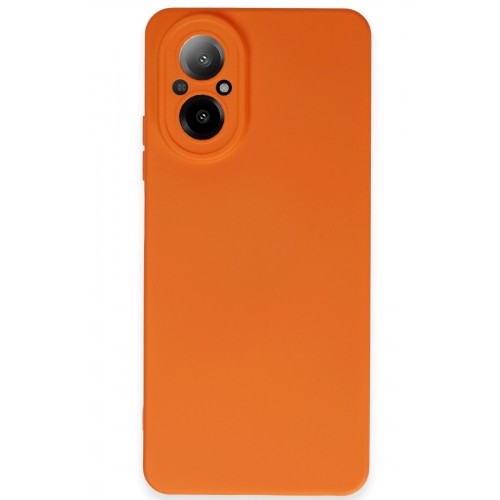 Newface Realme 12 Lite Kılıf Nano içi Kadife Silikon - Turuncu