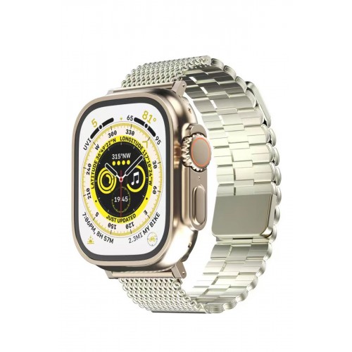 Newface Apple Watch 44mm Ascend Metal Kordon - Yıldız Işığı Newface Apple Watch 44mm Ascend Metal Kordon - Yıldız Işığı