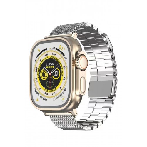Newface Apple Watch Ultra 49mm Ascend Metal Kordon - Gümüş