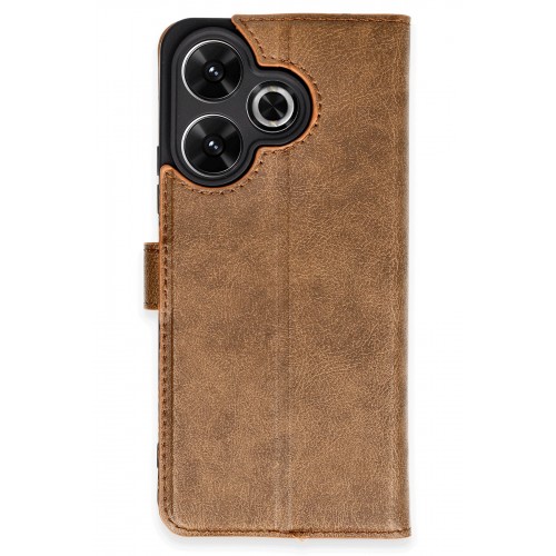Newface Xiaomi Redmi 13 4G Kılıf Trend S Plus Kapaklı Kılıf - Taba